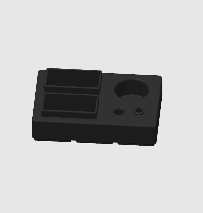 Black reagent organizer holding Hanna Checker test kit components for Alkalinity, Calcium, Nitrate, and Phosphate, displayed on white background.