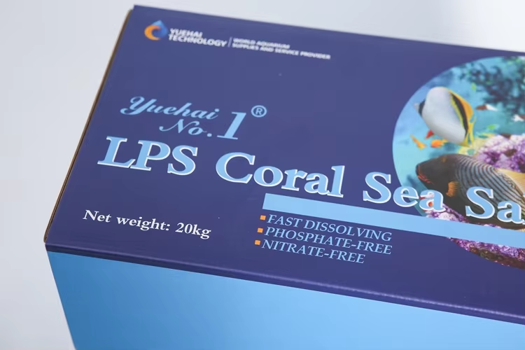 Yuehai No.1 LPS Coral Reef Sea Salt 20kg – High-quality reef salt designed for vibrant LPS coral growth and optimal aquarium health.
