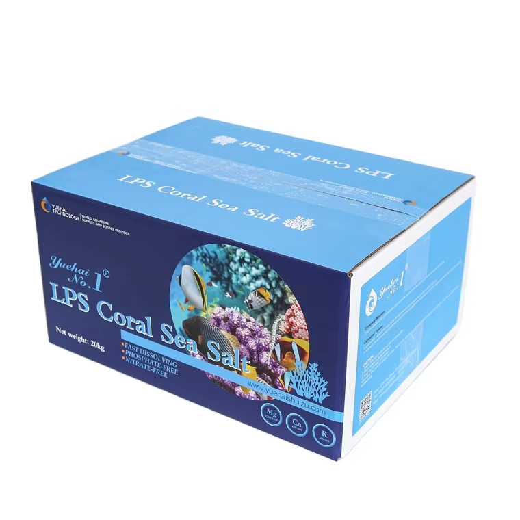 Yuehai No.1 LPS Coral Reef Sea Salt 20kg – High-quality reef salt designed for vibrant LPS coral growth and optimal aquarium health.