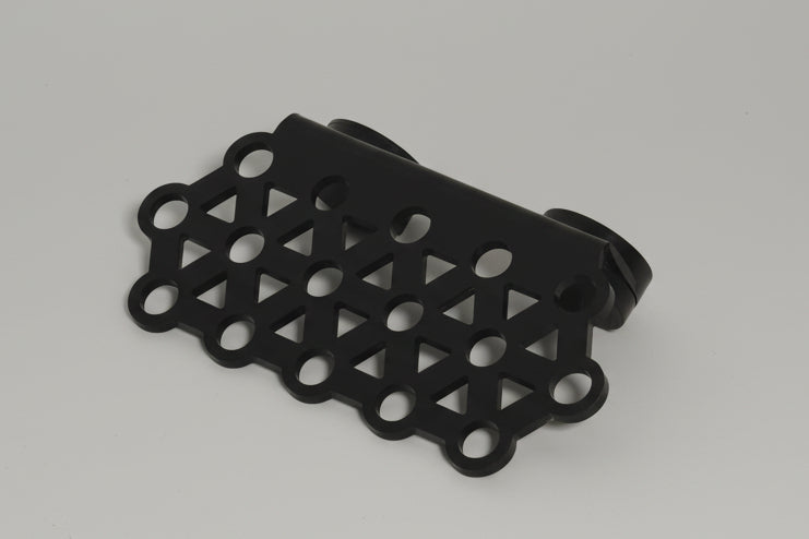 “16 hole magnetic coral frag rack mounted in reef aquarium, fits up to 20mm glass”
