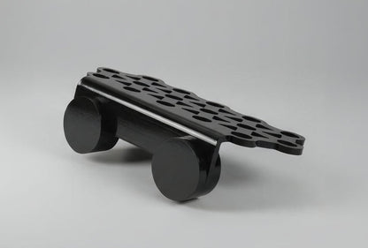 “16 hole magnetic coral frag rack mounted in reef aquarium, fits up to 20mm glass”