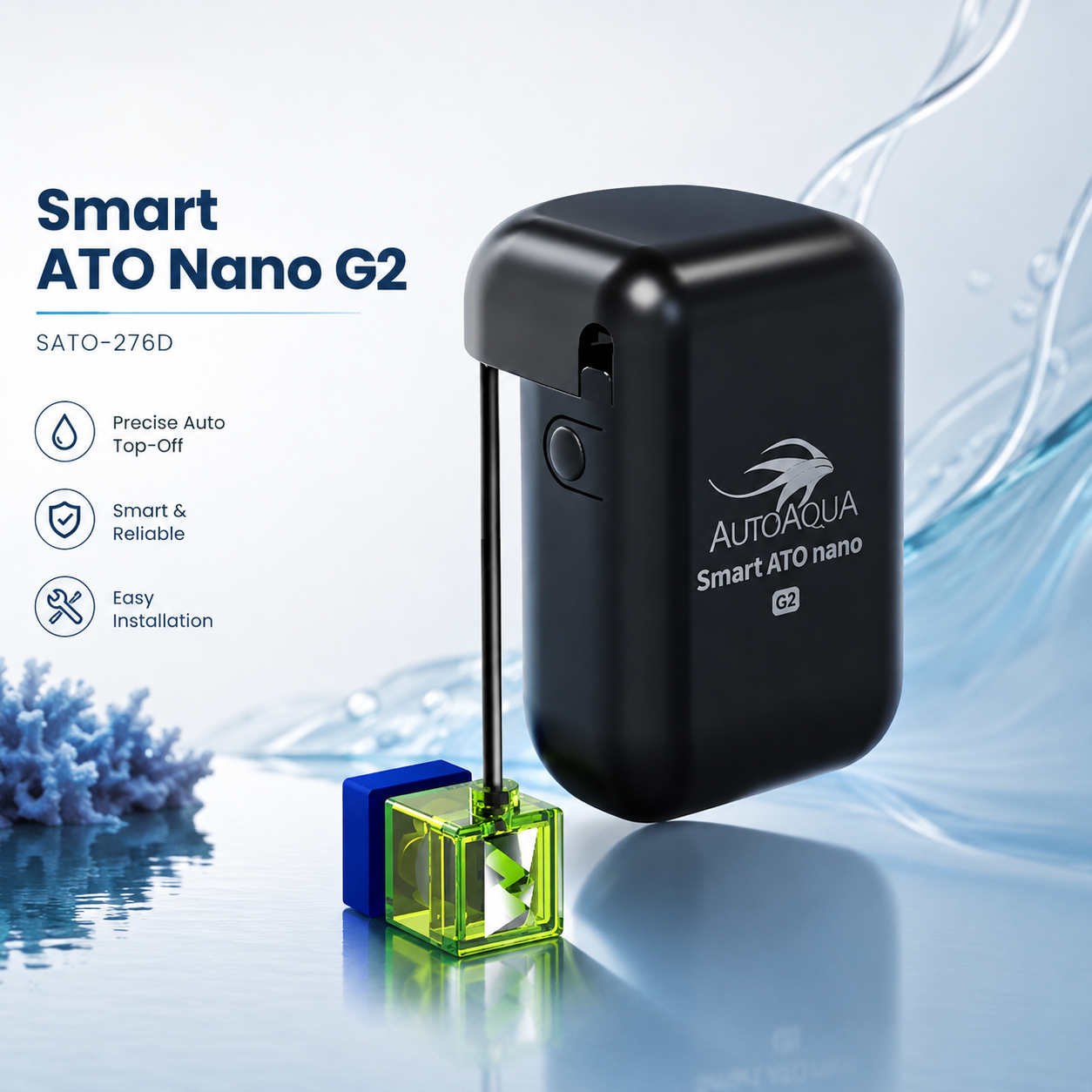 AutoAQUA Smart ATO Nano G2 SATO-276D Hang-On-Back Auto Top Off System