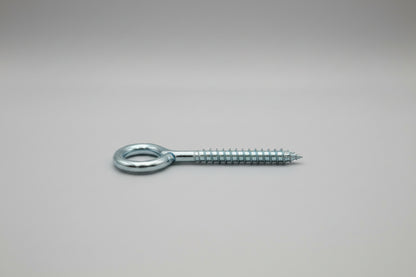 Steel Screw Eye Hooks Zinc-Plated 6mm x 80mm - Durable & Rust-Resistant