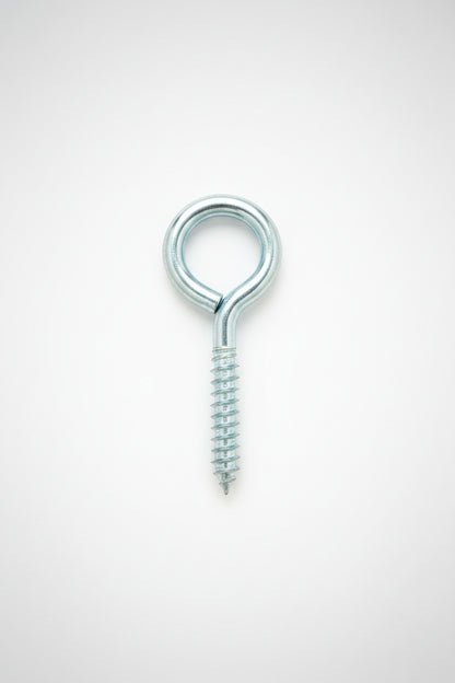 Steel Screw Eye Hooks Zinc-Plated 6mm x 80mm - Durable & Rust-Resistant