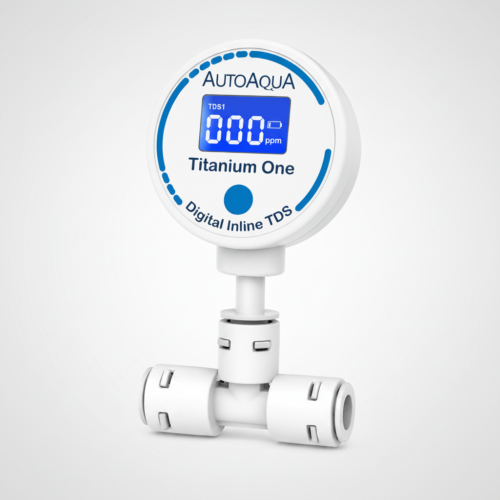 AutoAqua Titanium One TDS-100 – Digital Inline TDS Meter for RO/DI Systems