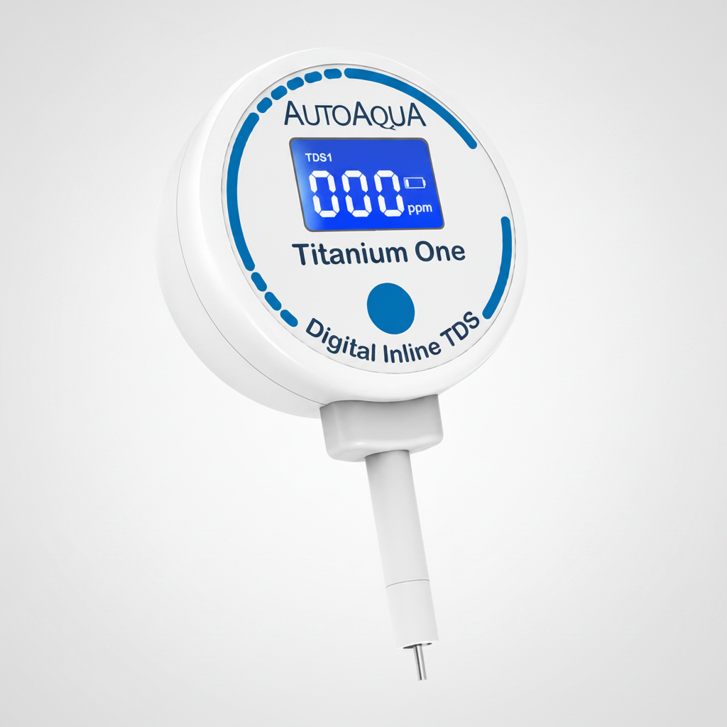AutoAqua Titanium One TDS-100 – Digital Inline TDS Meter for RO/DI Systems