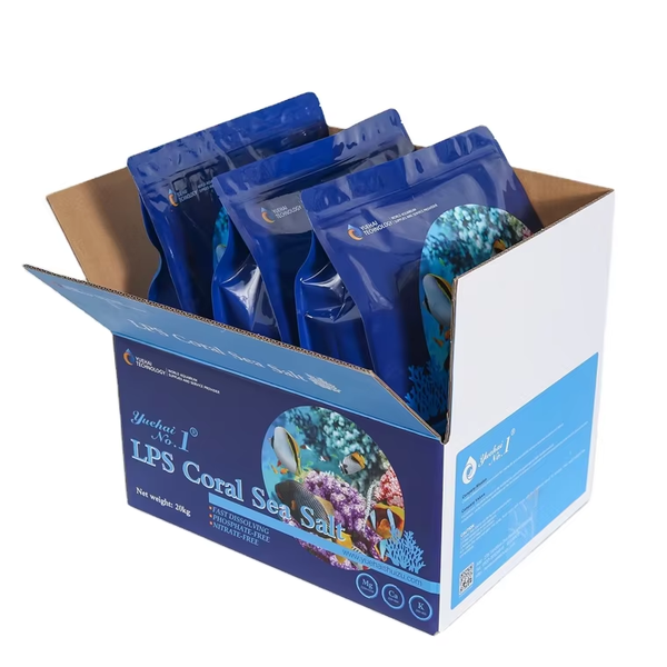 Yuehai No.1 LPS Coral Reef Sea Salt 20kg – High-quality reef salt designed for vibrant LPS coral growth and optimal aquarium health.